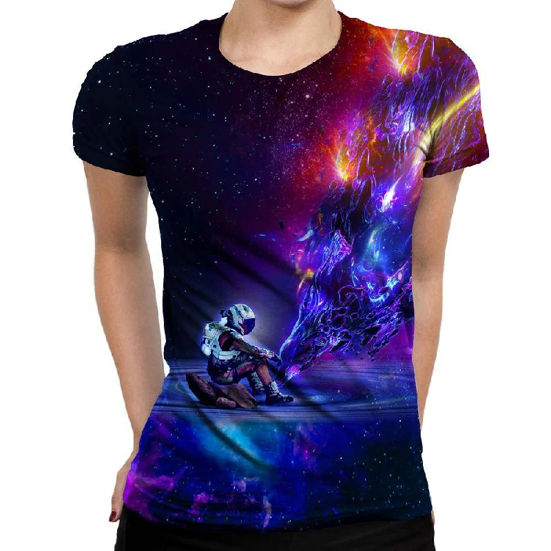 Astronaut Texture Womens T-Shirt Faux Fur Fabric Real Fur Fabric Shearling Fabric