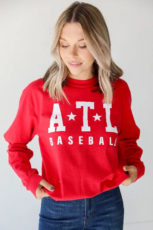 ATL Baseball Star Long Sleeve Tee Cozy Warm Stylish