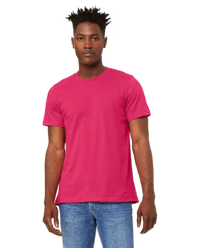 Bella+Canvas Unisex T-Shirt | Fuchsia Collared T-Shirt Boat Neck A-Line