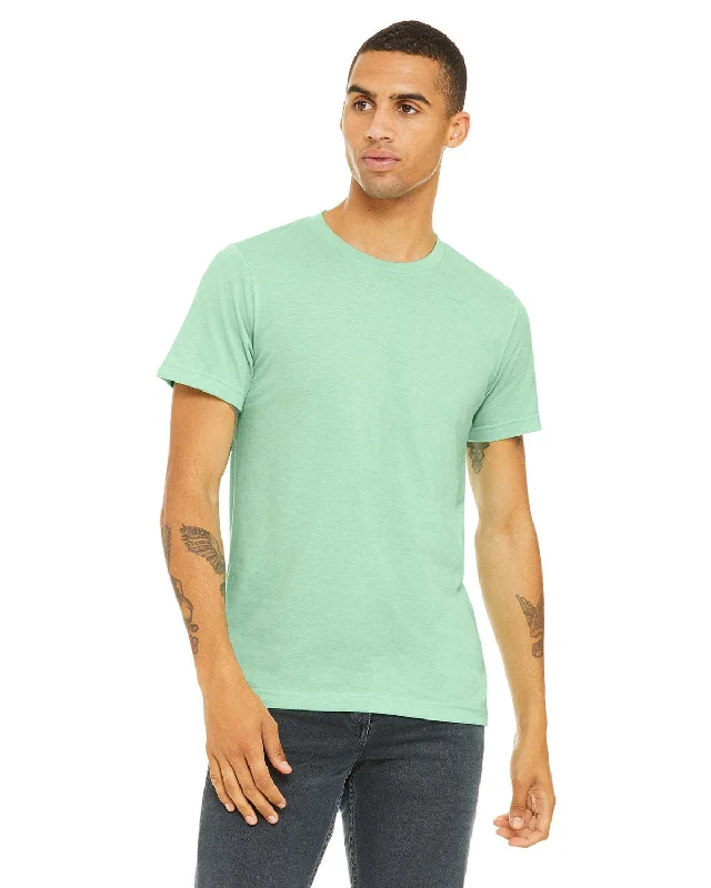 Bella+Canvas Unisex T-Shirt | Mint Cashmere Blend Cotton Blend Poly Blend