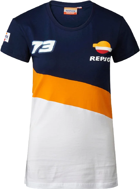 T-SHIRT Repsol Honda Tee Bike Ladies MotoGP Alex Marquez 73 Motorcycle NEW! L Hooded Caped Shawl Collar T-SHIRT Repsol Honda Tee Bike Ladies MotoGP Alex Marquez 73 Motorcycle NEW! L Hooded Caped Shawl Collar