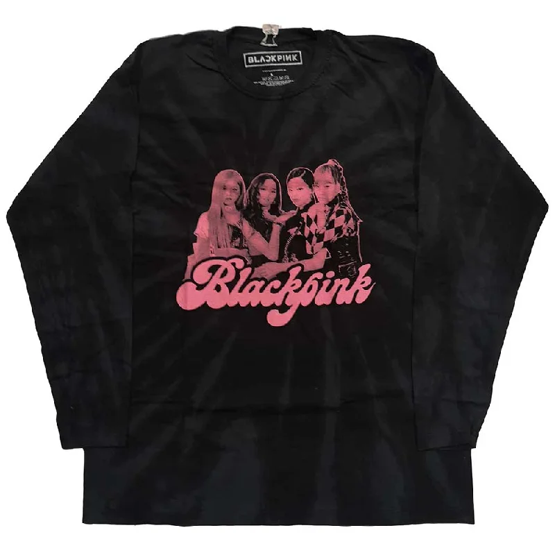 BlackPink Unisex Long Sleeved T-Shirt: Photo (Dip-Dye) Thin T-Shirt Open Front Quick Dry