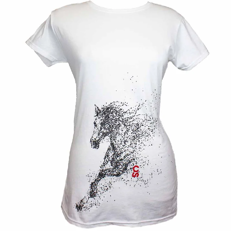 Calgary Stampede Women's Abstract Horse T-shirt Mesh Blend Leather Blend Suede Blend Calgary Stampede Women's Abstract Horse T-shirt Mesh Blend Leather Blend Suede Blend