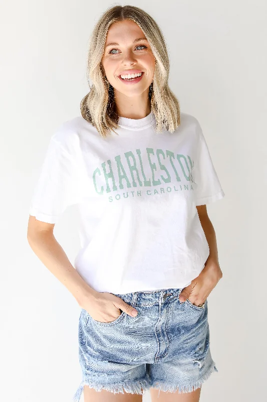 Charleston South Carolina Tee Mesh Fabric Canvas Fabric Denim Fabric