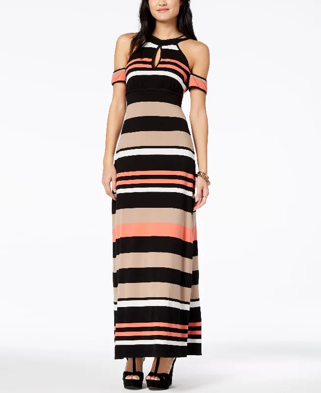 Emerald Sundae Juniors Striped Cold Shoulder Maxi Dress Fashionable Faux Wrap Maxi Dress Emerald Sundae Juniors Striped Cold Shoulder Maxi Dress Fashionable Faux Wrap Maxi Dress