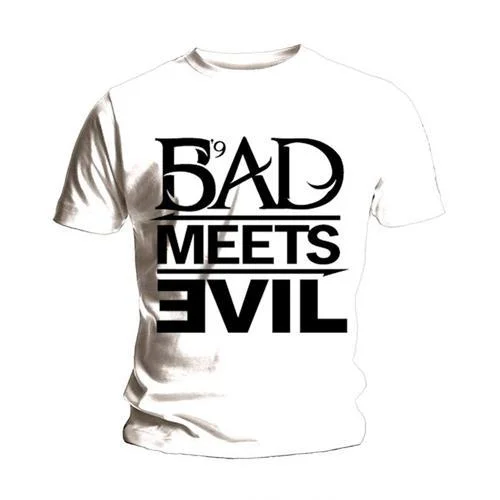 Eminem T-Shirt: Bad Meets Evil Chenille Blend Fleece Blend Nylon Blend