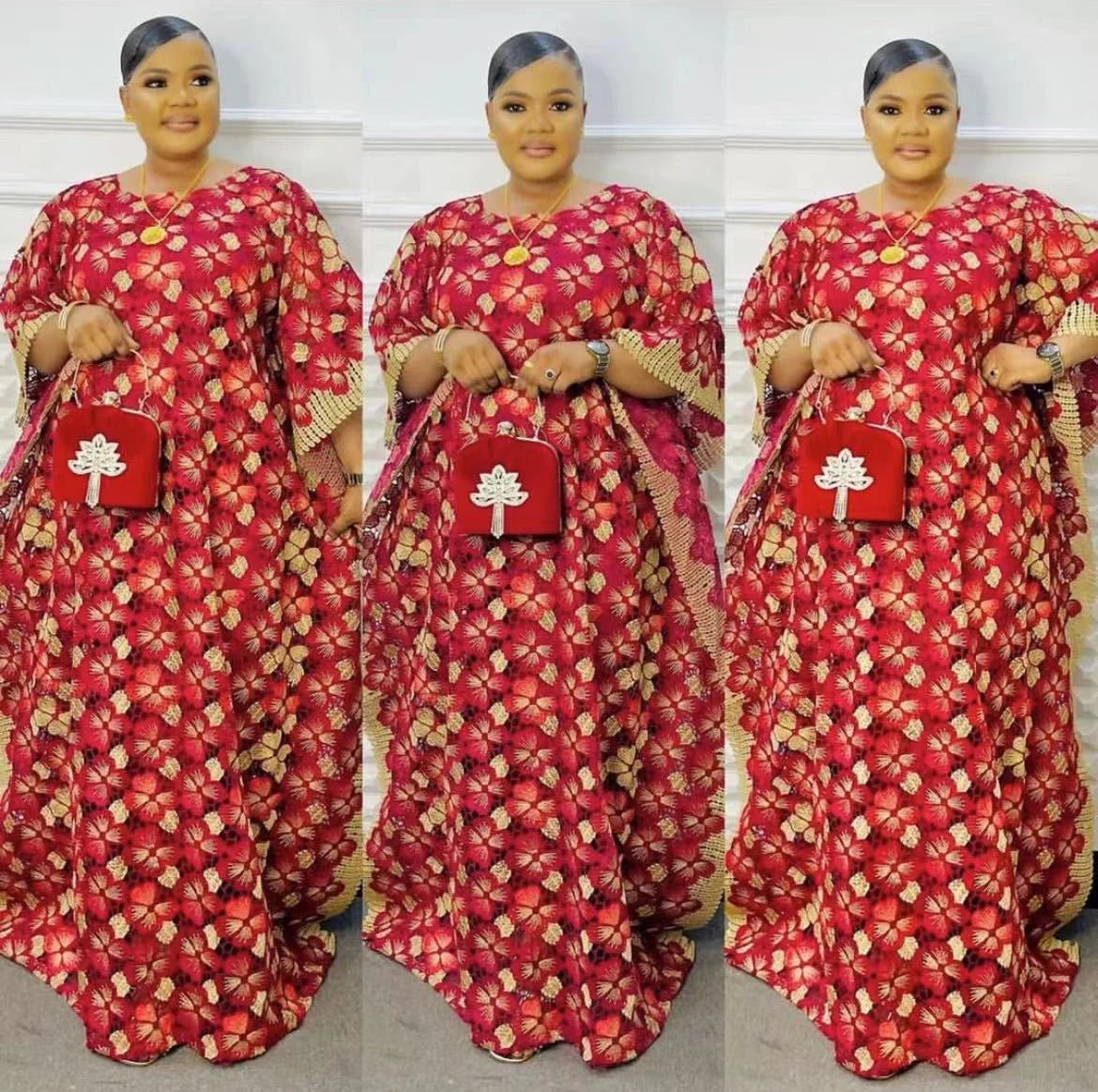 Stylish African Dashiki Abaya Maxi Dress for Women – Loose-Fit Gauze Evening Gown with Inner Layer Comfortable Ruffle Hem Maxi Dress Stylish African Dashiki Abaya Maxi Dress for Women – Loose-Fit Gauze Evening Gown with Inner Layer Comfortable Ruffle Hem Maxi Dress