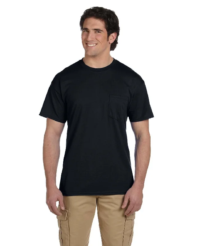 Gildan DryBlend 50/50 Pocket T-Shirt | Black Fleece Fabric Down Fabric Feather Fabric