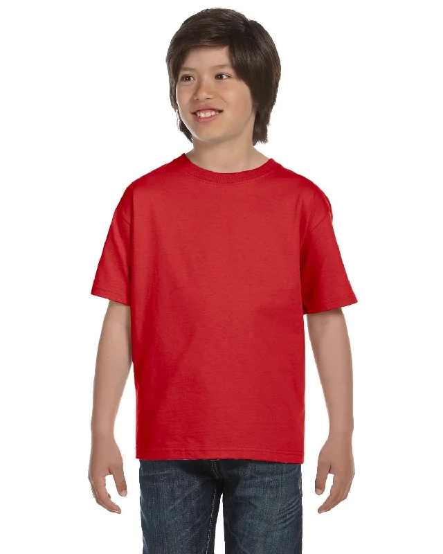 Gildan Youth DryBlend 50/50 T-Shirt | Red Front Pockets Side Pockets Patch Pockets