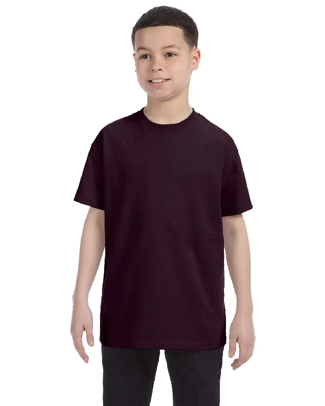 Gildan Youth Lightweight 100% Cotton T-Shirt | Dark Chocolate Wool Fabric Cashmere Fabric Tweed Fabric