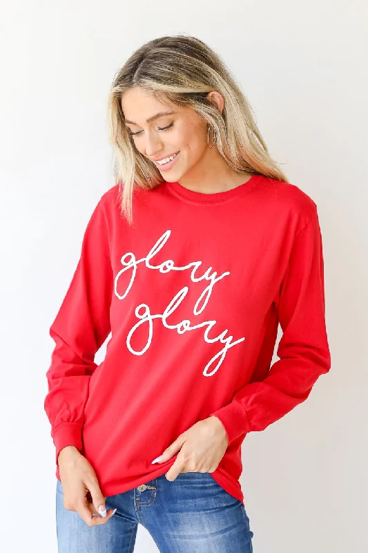 Glory Glory Long Sleeve Tee Terry Blend Velvet Blend Canvas Blend