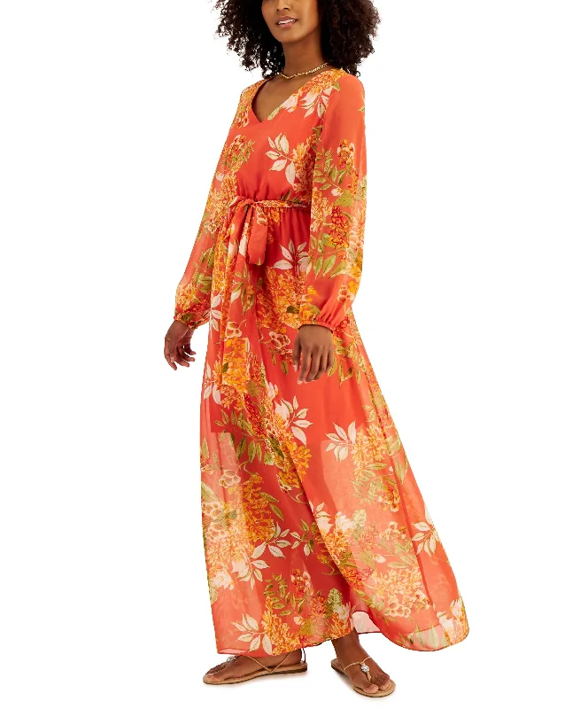 INC International Concepts Womens Long Sleeve V Neck Maxi Dress Fashionable High-Waist Maxi Dress INC International Concepts Womens Long Sleeve V Neck Maxi Dress Fashionable High-Waist Maxi Dress
