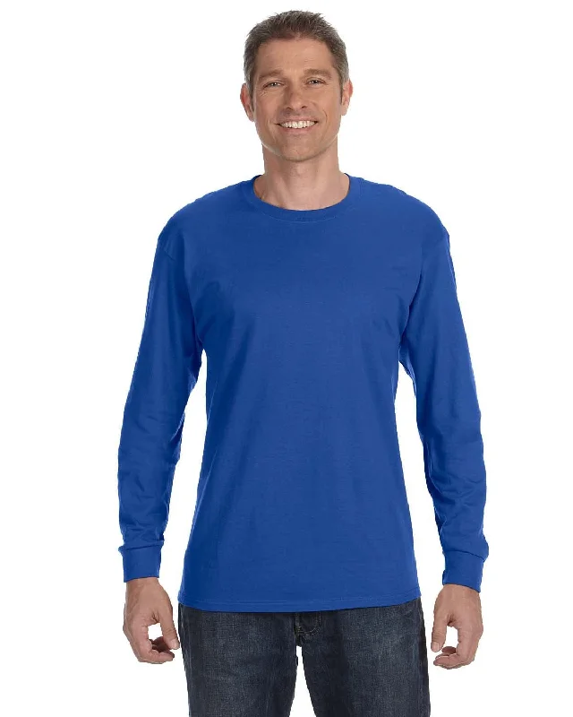 Jerzees DRI-POWER ACTIVE Long Sleeve T-Shirt | Royal Rayon Velvet Corduroy