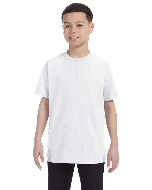 Jerzees Youth Heavyweight 50/50 T-Shirt | White Chenille Blend Fleece Blend Nylon Blend