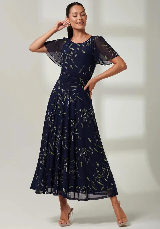 Jolie Moi Elvira Print Mesh Maxi Dress, Navy Multi Fashionable Button-Down Maxi Dress Jolie Moi Elvira Print Mesh Maxi Dress, Navy Multi Fashionable Button-Down Maxi Dress