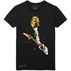 Kurt Cobain T-Shirt: Guitar Photo Colour Cozy Warm Stylish