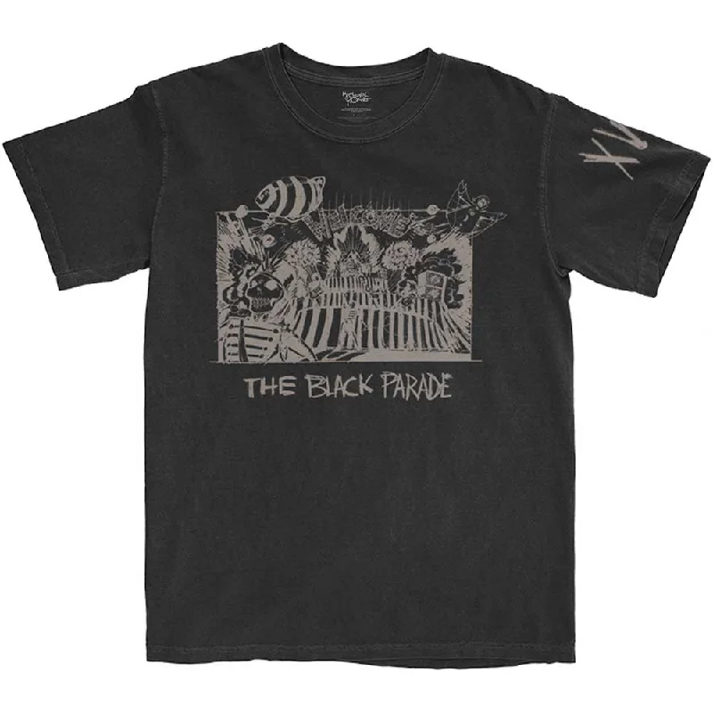 My Chemical Romance | Official Band T-shirt | XV Marching Frame (Back Print) Basic T-Shirt Crew Neck Short Sleeve My Chemical Romance | Official Band T-shirt | XV Marching Frame (Back Print) Basic T-Shirt Crew Neck Short Sleeve