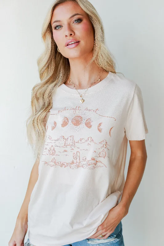 Midnight Desert Graphic Tee Cashmere Blend Cotton Blend Poly Blend