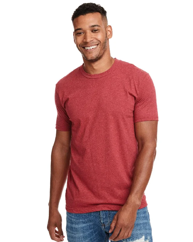 Next Level Mens CVC Crewneck Tee | Cardinal Hooded Caped Shawl Collar