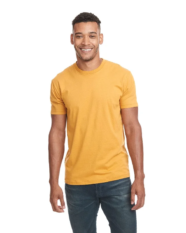 Next Level Unisex Short Sleeve T-Shirt | Antique Gold Cashmere Blend Cotton Blend Poly Blend