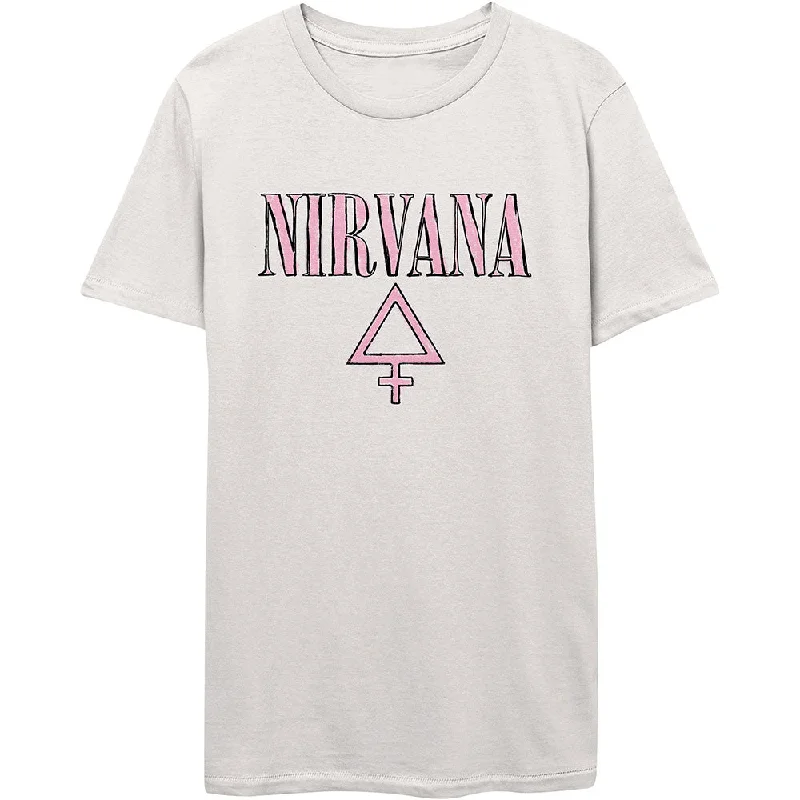 Nirvana Ladies T-Shirt: Femme Mesh Blend Leather Blend Suede Blend