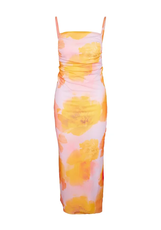 Noisy May Aubrey Open Back Maxi Dress, Cherry Blossom Fashionable High-Waist Maxi Dress Noisy May Aubrey Open Back Maxi Dress, Cherry Blossom Fashionable High-Waist Maxi Dress