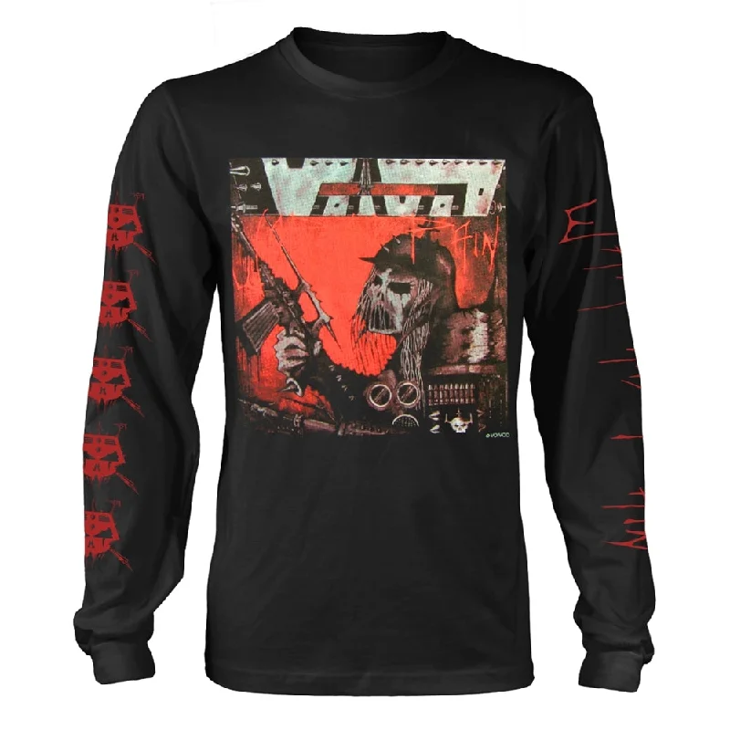 Voivod Unisex Long Sleeved T-shirt: War & Pain Notch Collar Peter Pan Collar Cowl Neck