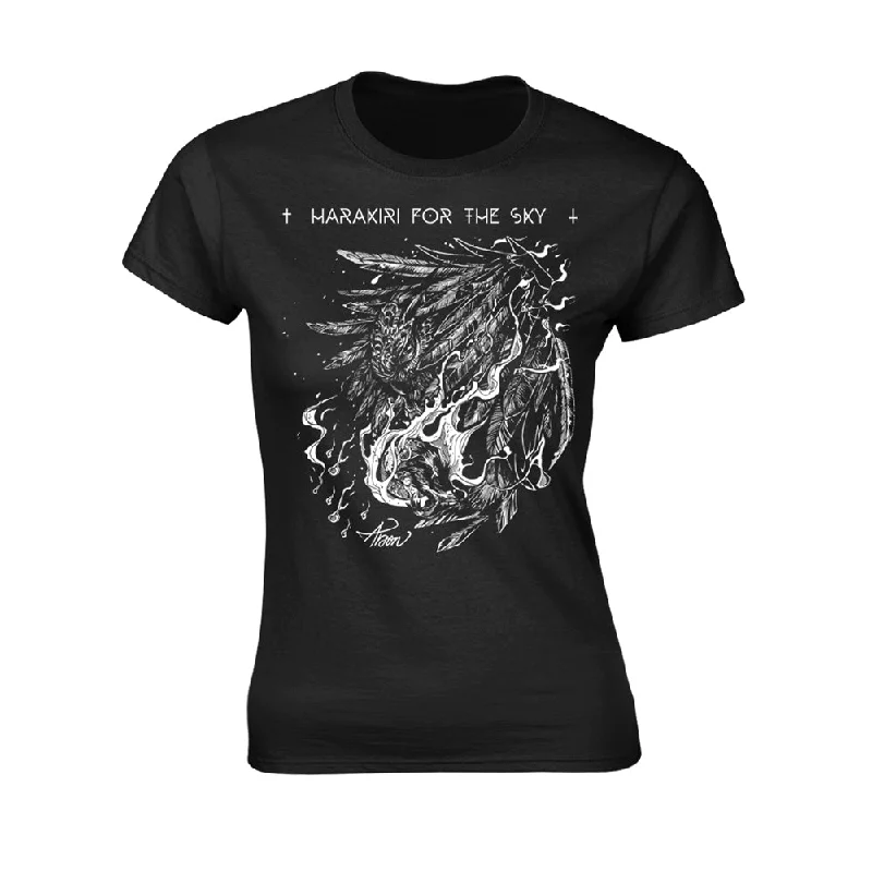 Harakiri For The Sky Ladies T-shirt: Arson White Sequined Glittery Shiny