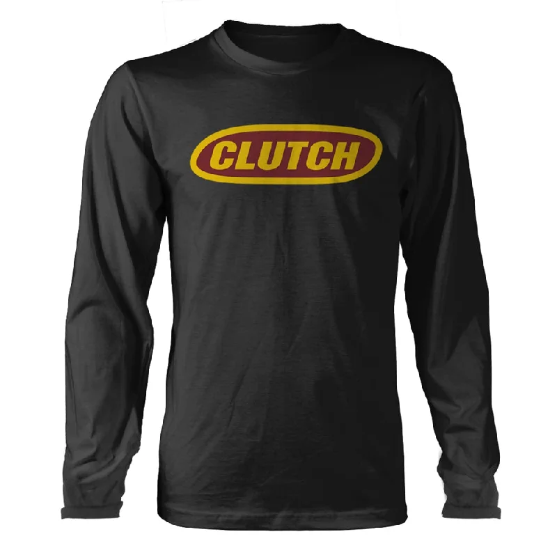 Clutch Unisex Long Sleeved T-shirt: Classic Logo Rayon Fabric Velvet Fabric Corduroy Fabric