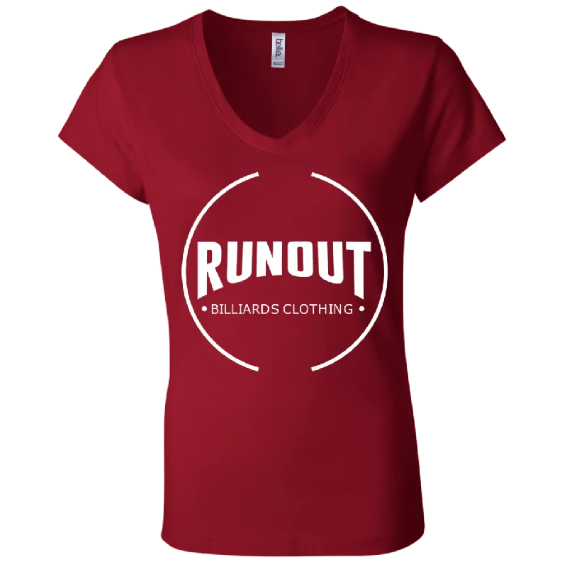 Runout Billiards Clothing - Bella + Canvas Ladies' Jersey V-Neck T-Shirt Print Jacquard Patchwork Runout Billiards Clothing - Bella + Canvas Ladies' Jersey V-Neck T-Shirt Print Jacquard Patchwork