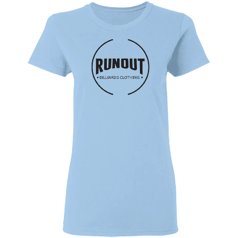 Runout Billiards Clothing - Gildan Ladies' 5.3 oz. T-Shirt Collared Crew Neck Turtle Neck Runout Billiards Clothing - Gildan Ladies' 5.3 oz. T-Shirt Collared Crew Neck Turtle Neck