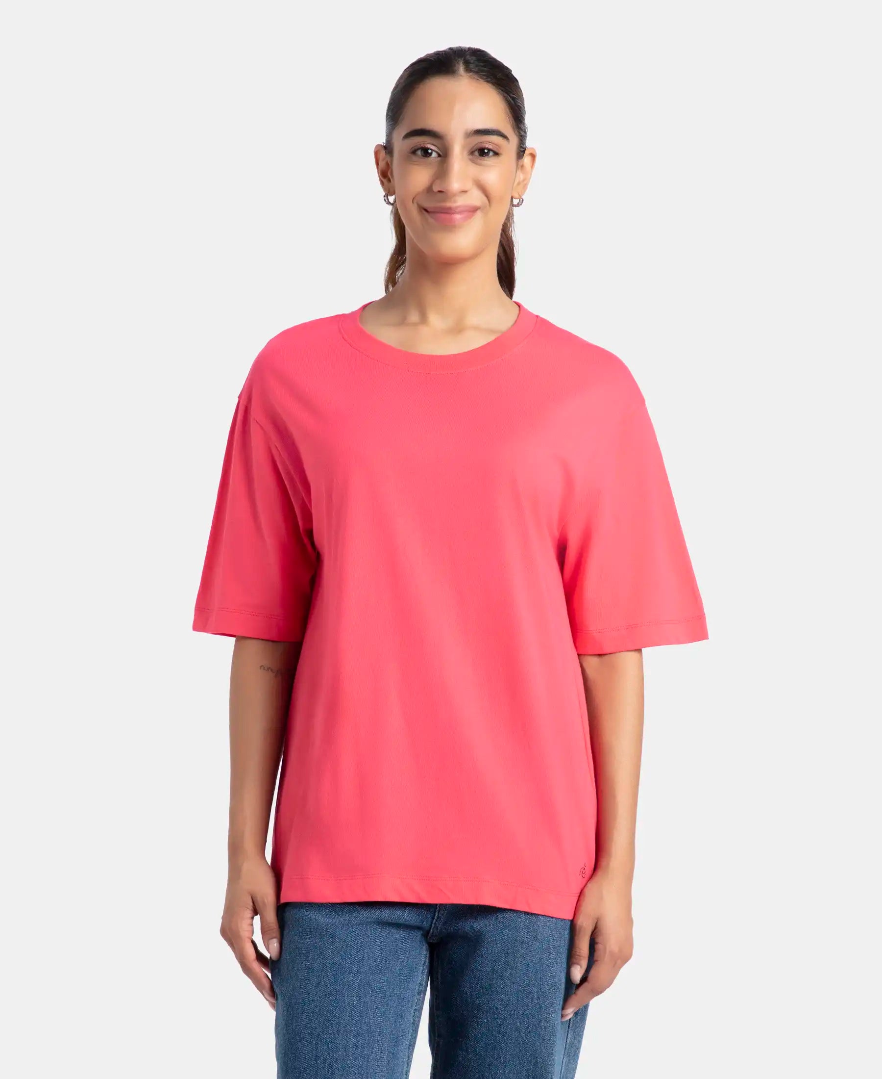 Super Combed Cotton Oversized T-Shirt with Drop Shoulder Styling - Rogue Red Collared Crew Neck Turtle Neck Super Combed Cotton Oversized T-Shirt with Drop Shoulder Styling - Rogue Red Collared Crew Neck Turtle Neck
