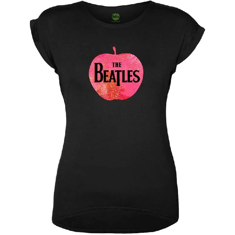 The Beatles Ladies Fashion T-Shirt: Apple (Foiled Application) Layered Multi-layer Single Layer