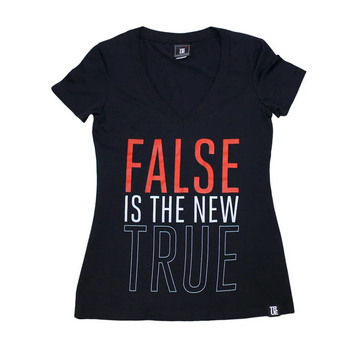 True Womens False is V-Neck T-Shirt Black Nylon Fabric Polyester Fabric Spandex Fabric True Womens False is V-Neck T-Shirt Black Nylon Fabric Polyester Fabric Spandex Fabric