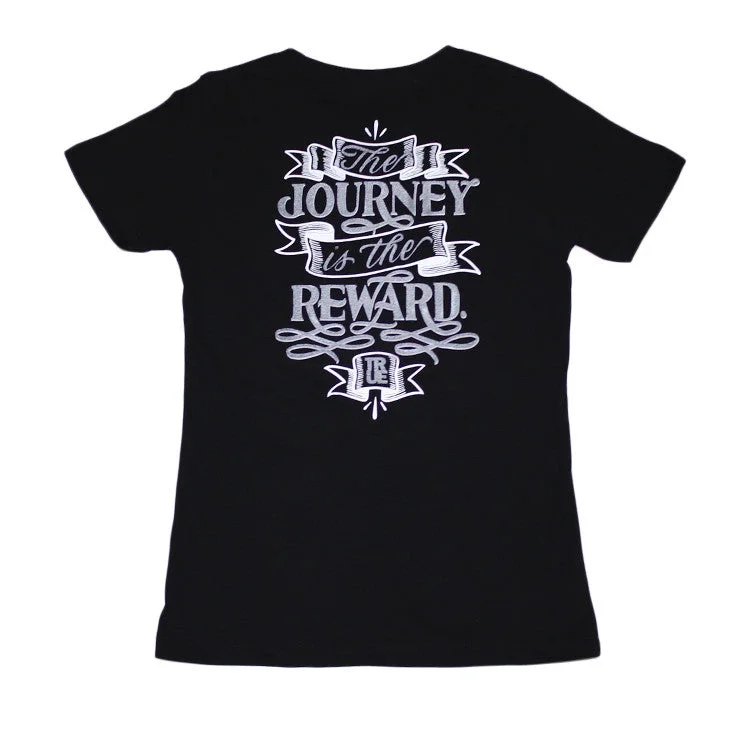 True x George Anzaldo Womens Journey T-Shirt Black Notch Collar Peter Pan Collar Cowl Neck True x George Anzaldo Womens Journey T-Shirt Black Notch Collar Peter Pan Collar Cowl Neck