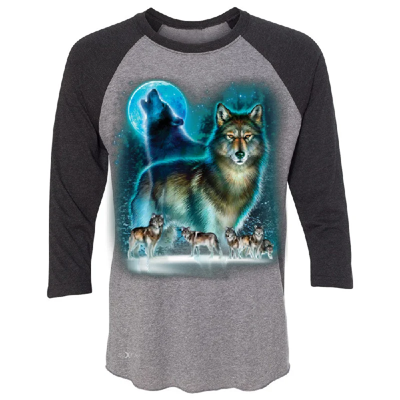 Zexpa Apparelâ„¢ Moonlight Wolf 3/4 Sleevee Raglan Tee Native American Dream Catcher Tee Cozy Warm Stylish Zexpa Apparelâ„¢ Moonlight Wolf 3/4 Sleevee Raglan Tee Native American Dream Catcher Tee Cozy Warm Stylish