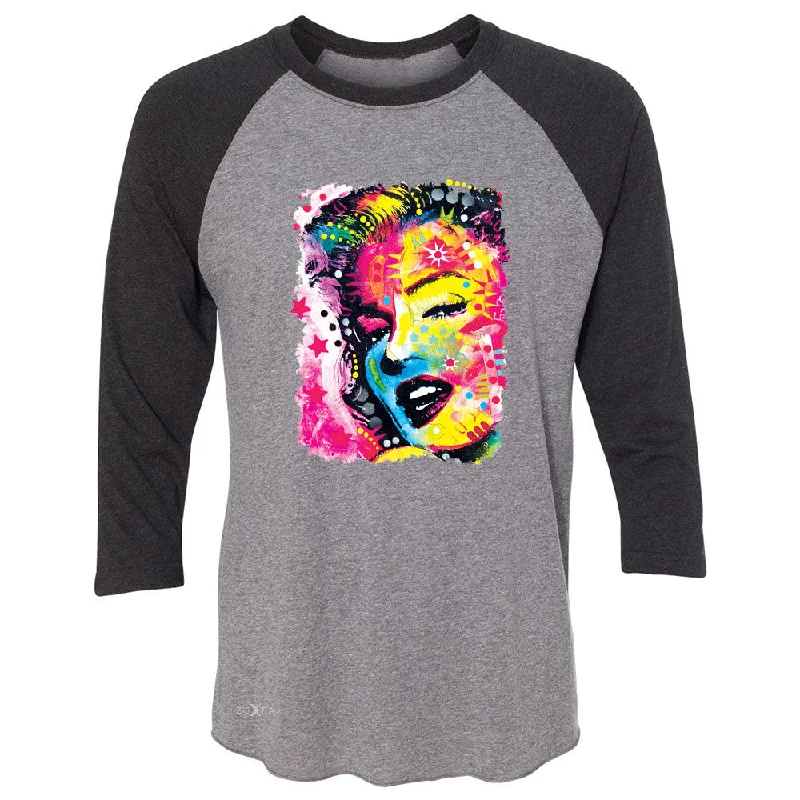 Zexpa Apparelâ„¢ Marilyn Neon Painting Portrait 3/4 Sleevee Raglan Tee Hollywood Beauty Tradition Tee Iron Safe Non-Iron Wrinkle Free Zexpa Apparelâ„¢ Marilyn Neon Painting Portrait 3/4 Sleevee Raglan Tee Hollywood Beauty Tradition Tee Iron Safe Non-Iron Wrinkle Free