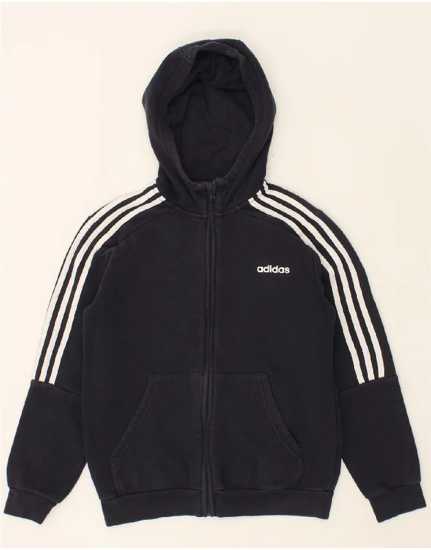 ADIDAS Boys Zip Hoodie Sweater 11-12 Years Navy Blue Cotton Hoodie with Batwing Sleeves Loose Dramatic ADIDAS Boys Zip Hoodie Sweater 11-12 Years Navy Blue Cotton Hoodie with Batwing Sleeves Loose Dramatic