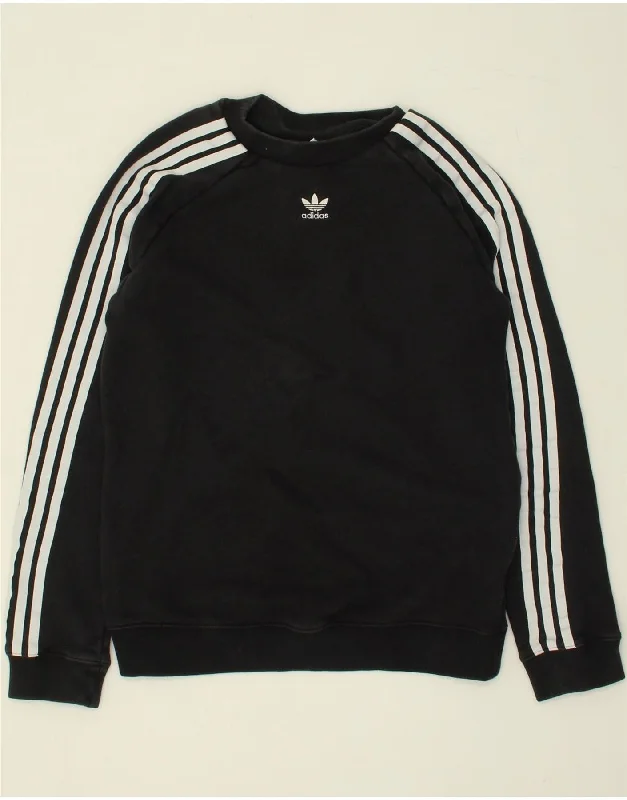 ADIDAS Womens Sweatshirt Jumper UK 12 Medium Black Cotton Hoodie with Crew Neck Simple Timeless ADIDAS Womens Sweatshirt Jumper UK 12 Medium Black Cotton Hoodie with Crew Neck Simple Timeless