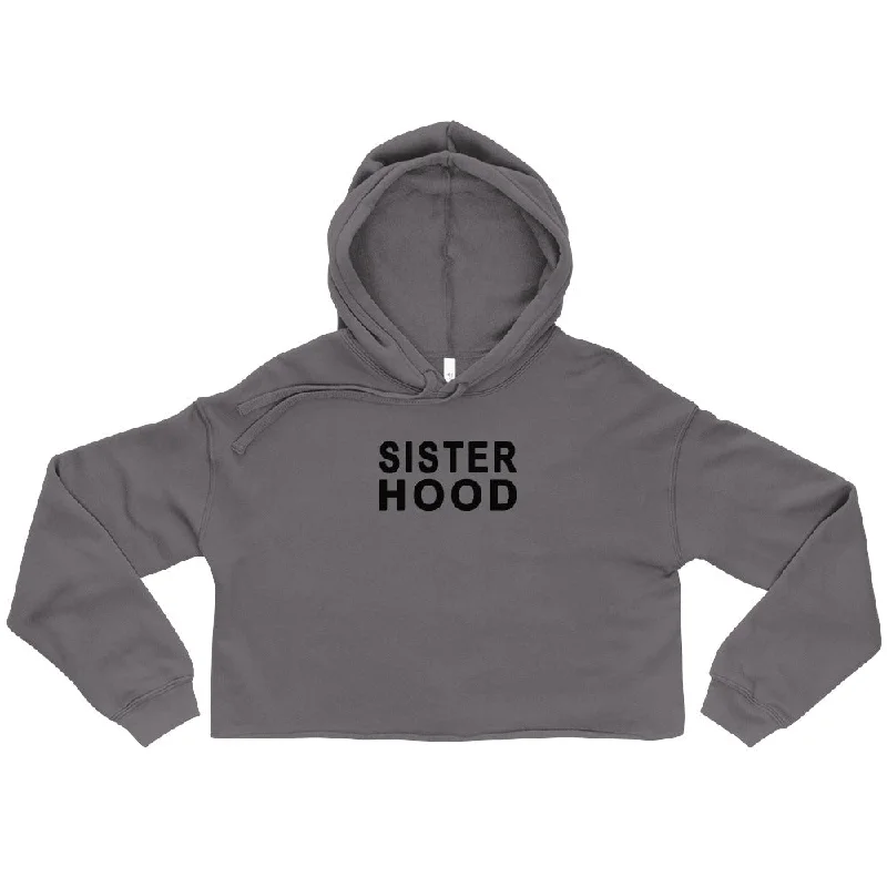 EVERYDAY FLEECE, COZY CHIC CROPPED HOODIE - SISTER HOOD Hoodie with Side Slits Relaxed Casual EVERYDAY FLEECE, COZY CHIC CROPPED HOODIE - SISTER HOOD Hoodie with Side Slits Relaxed Casual