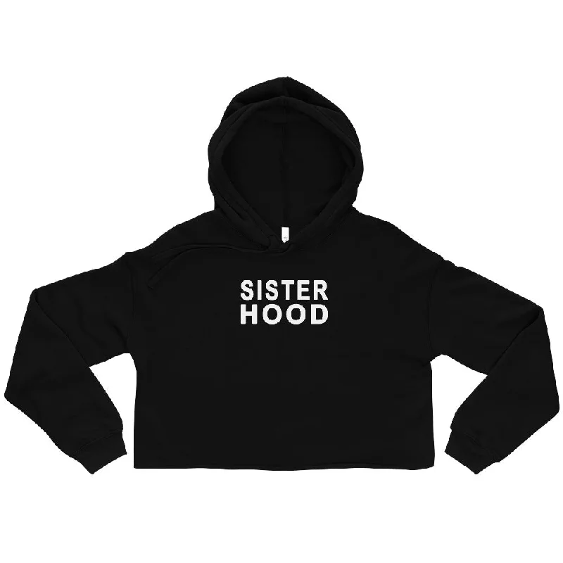 EVERYDAY FLEECE, COZY CHIC CROPPED HOODIE - SISTER HOOD Hoodie with Hem Drawcord Adjustable Customizable EVERYDAY FLEECE, COZY CHIC CROPPED HOODIE - SISTER HOOD Hoodie with Hem Drawcord Adjustable Customizable