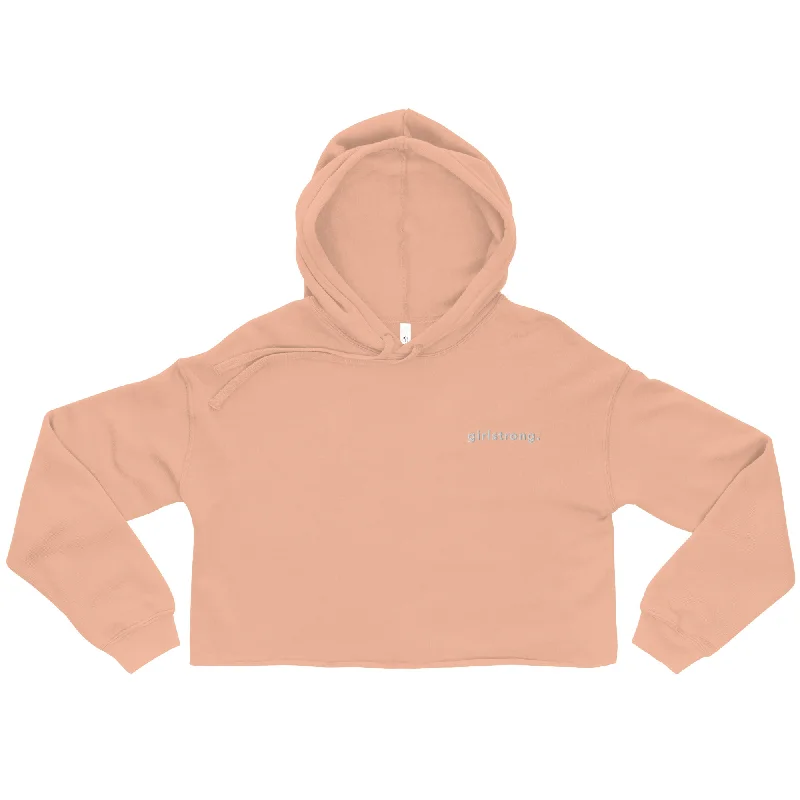 EVERYDAY FLEECE, COZY CHIC CROPPED HOODIE - GIRLSTRONG GEORGIA PEACH Cotton Hoodie Fleece Lining Warmth EVERYDAY FLEECE, COZY CHIC CROPPED HOODIE - GIRLSTRONG GEORGIA PEACH Cotton Hoodie Fleece Lining Warmth