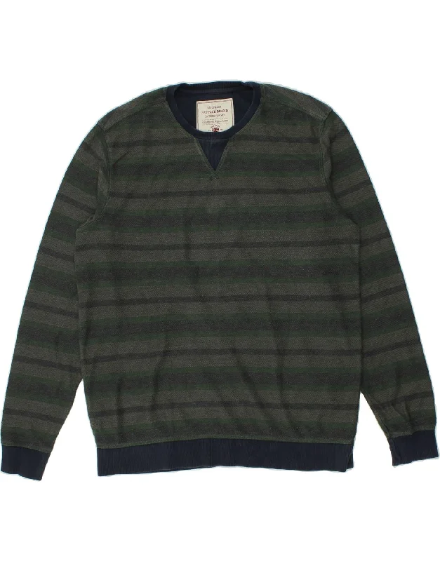FAT FACE Mens Sweatshirt Jumper Large Navy Blue Striped Cotton Hoodie with Button Classic Timeless FAT FACE Mens Sweatshirt Jumper Large Navy Blue Striped Cotton Hoodie with Button Classic Timeless