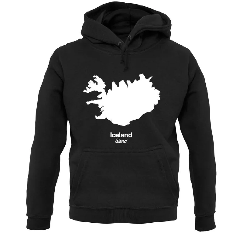 Iceland Silhouette Unisex Hoodie Hoodie Jacket Zipper Layering