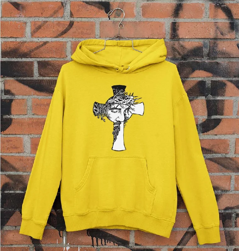 Jesus Unisex Hoodie for Men/Women Hoodie with Hem Raw Edge Edgy Unfinished