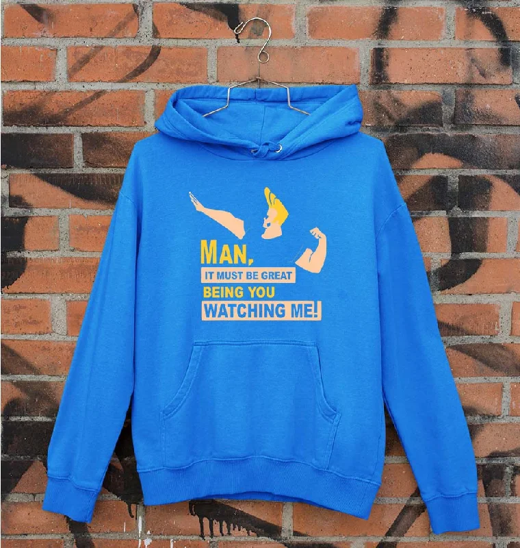 Johnny Bravo Unisex Hoodie for Men/Women Hoodie with Full-Zip Functional Layering