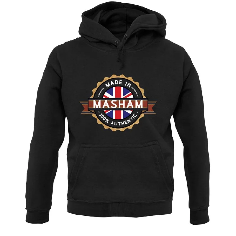 Made In Masham 100% Authentic Unisex Hoodie Hoodie with Earth Tones Natural Calm