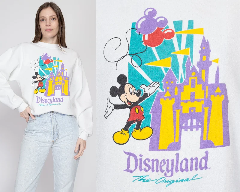 Medium 90s Disneyland Mickey Mouse Sweatshirt Hoodie with Hood Adjustable Protection Medium 90s Disneyland Mickey Mouse Sweatshirt Hoodie with Hood Adjustable Protection