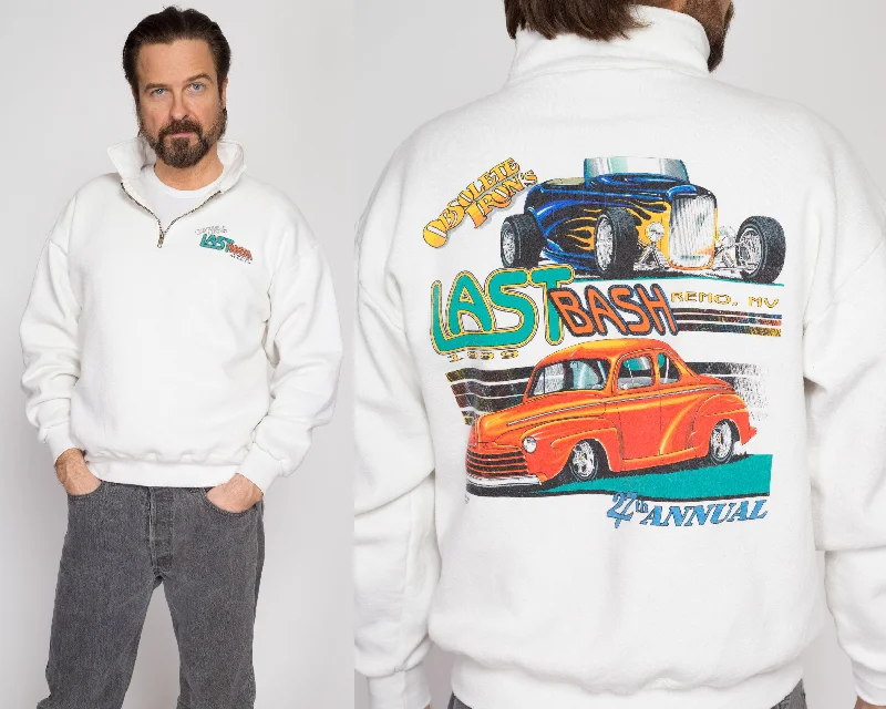 Medium 90s Obsolete Iron Classic Car Club Sweatshirt Hoodie with Applique Textured Unique Medium 90s Obsolete Iron Classic Car Club Sweatshirt Hoodie with Applique Textured Unique