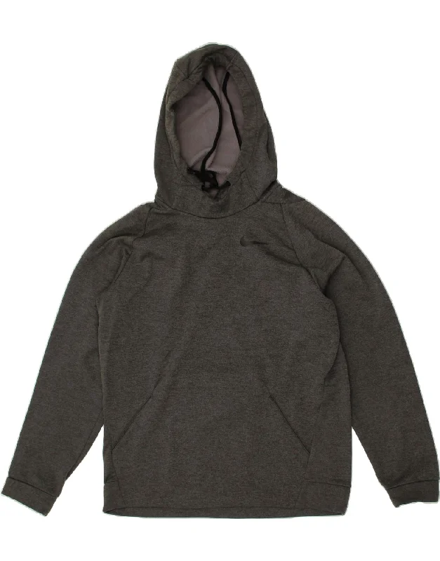 NIKE Mens Dri Fit Graphic Hoodie Jumper Small Grey Flecked Polyester Hoodie with Double Zipper Versatile Adjustable NIKE Mens Dri Fit Graphic Hoodie Jumper Small Grey Flecked Polyester Hoodie with Double Zipper Versatile Adjustable